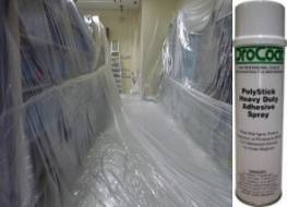 Spr�hkleber und Folie